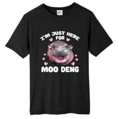 Im Just Here For Moo Deng Cute Baby Funny Hippo Bouncy Tall Fusion ChromaSoft Performance T-Shirt