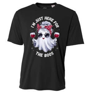 IM Just Here For The Boos Halloween Women Ghost Cute Cooling Performance Crew T-Shirt