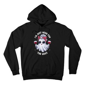 IM Just Here For The Boos Halloween Women Ghost Cute Hoodie