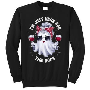 IM Just Here For The Boos Halloween Women Ghost Cute Sweatshirt