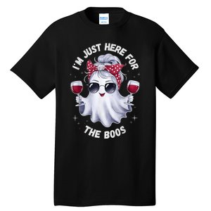 IM Just Here For The Boos Halloween Women Ghost Cute Tall T-Shirt