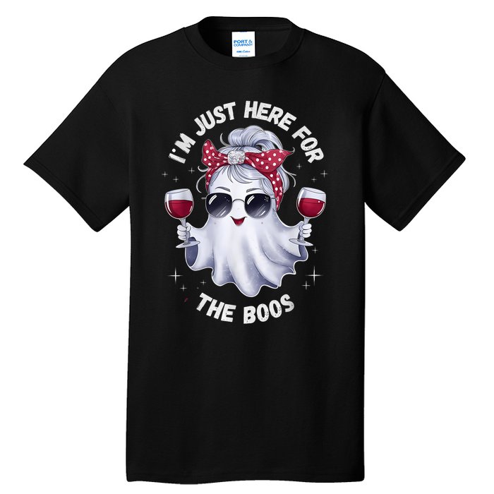 IM Just Here For The Boos Halloween Women Ghost Cute Tall T-Shirt