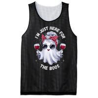 IM Just Here For The Boos Halloween Women Ghost Cute Mesh Reversible Basketball Jersey Tank