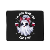 IM Just Here For The Boos Halloween Women Ghost Cute Mousepad