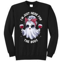 IM Just Here For The Boos Halloween Women Ghost Cute Tall Sweatshirt