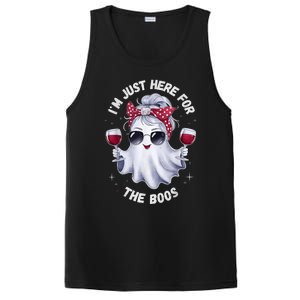 IM Just Here For The Boos Halloween Women Ghost Cute PosiCharge Competitor Tank