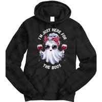 IM Just Here For The Boos Halloween Women Ghost Cute Tie Dye Hoodie