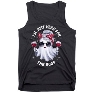 IM Just Here For The Boos Halloween Women Ghost Cute Tank Top