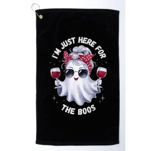 IM Just Here For The Boos Halloween Women Ghost Cute Platinum Collection Golf Towel