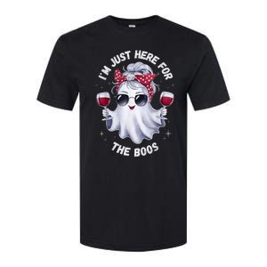 IM Just Here For The Boos Halloween Women Ghost Cute Softstyle CVC T-Shirt