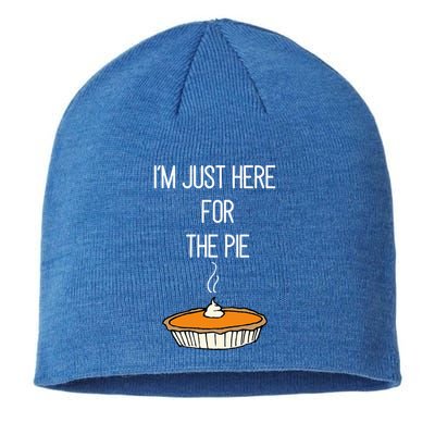 IM Just Here For The Pie Thanksgiving Food Joke Sustainable Beanie