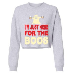 Im Just Here For The Boos Halloween Cool Gift Cropped Pullover Crew