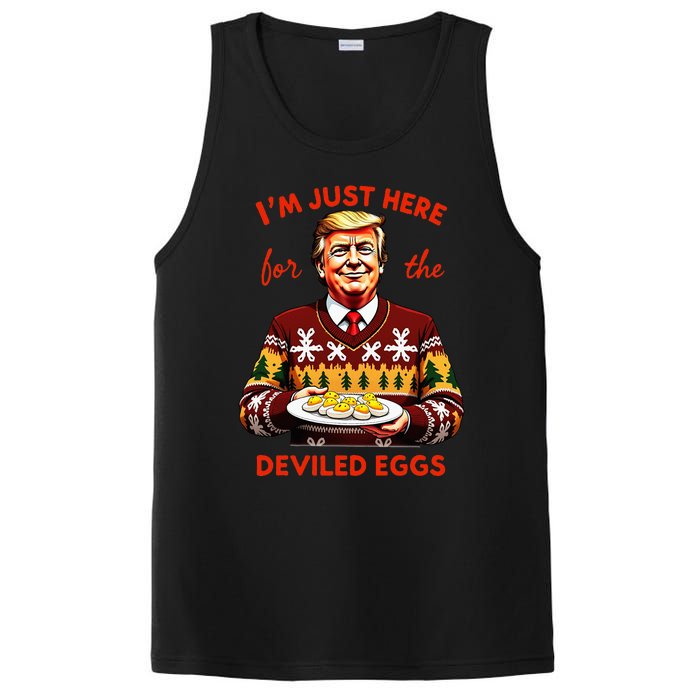 IM Just Here For The Deviled Eggs Funny Trump Christmas PosiCharge Competitor Tank