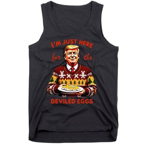 IM Just Here For The Deviled Eggs Funny Trump Christmas Tank Top