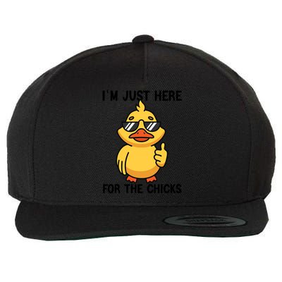 I'm Just Here For The Chicks Easter Gift Wool Snapback Cap