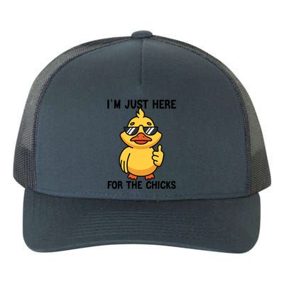 I'm Just Here For The Chicks Easter Gift Yupoong Adult 5-Panel Trucker Hat