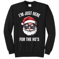 I’M Just Here For The Ho’S Funny Adult Christmas Santa Claus Sweatshirt