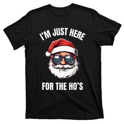 I’M Just Here For The Ho’S Funny Adult Christmas Santa Claus T-Shirt