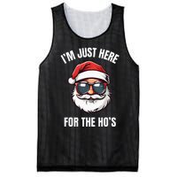 I’M Just Here For The Ho’S Funny Adult Christmas Santa Claus Mesh Reversible Basketball Jersey Tank