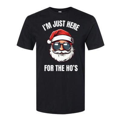 I’M Just Here For The Ho’S Funny Adult Christmas Santa Claus Softstyle CVC T-Shirt