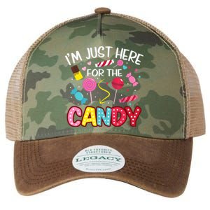 I'm Just Here For The Candy Halloween Cute Lollipop Sweets Legacy Tie Dye Trucker Hat