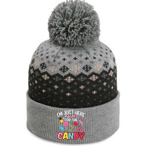 I'm Just Here For The Candy Halloween Cute Lollipop Sweets The Baniff Cuffed Pom Beanie