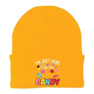 I'm Just Here For The Candy Halloween Cute Lollipop Sweets Knit Cap Winter Beanie