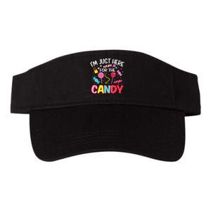 I'm Just Here For The Candy Halloween Cute Lollipop Sweets Valucap Bio-Washed Visor