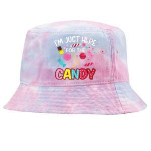 I'm Just Here For The Candy Halloween Cute Lollipop Sweets Tie-Dyed Bucket Hat