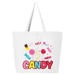 I'm Just Here For The Candy Halloween Cute Lollipop Sweets 25L Jumbo Tote