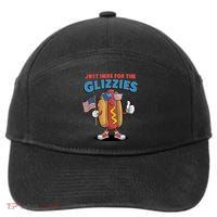 Im Just Here For The Glizzies Funny Fourth Of July Wiener 7-Panel Snapback Hat
