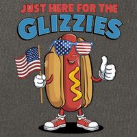 Im Just Here For The Glizzies Funny Fourth Of July Wiener Cotton Canvas Backpack