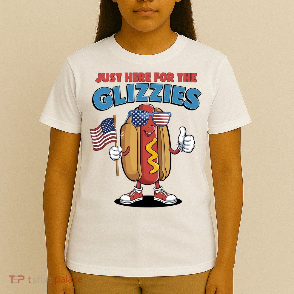 Im Just Here For The Glizzies Funny Fourth Of July Wiener T-Shirt
