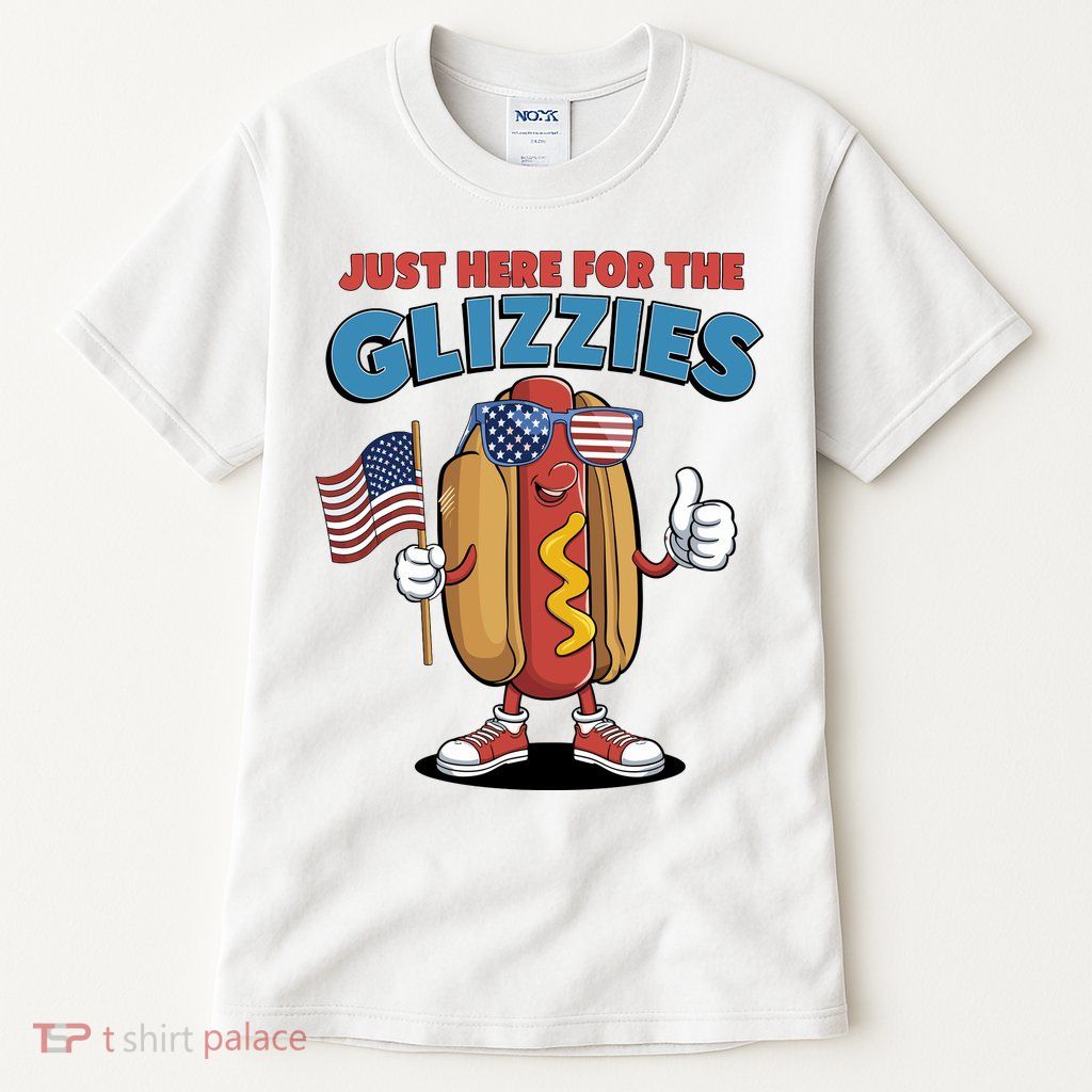 Im Just Here For The Glizzies Funny Fourth Of July Wiener Tall T-Shirt