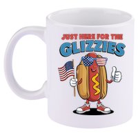 Im Just Here For The Glizzies Funny Fourth Of July Wiener 11oz C Handle Ceramic Mug