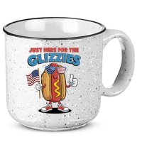 Im Just Here For The Glizzies Funny Fourth Of July Wiener 15oz Campfire Ceramic Mug