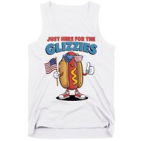 Im Just Here For The Glizzies Funny Fourth Of July Wiener Tank Top
