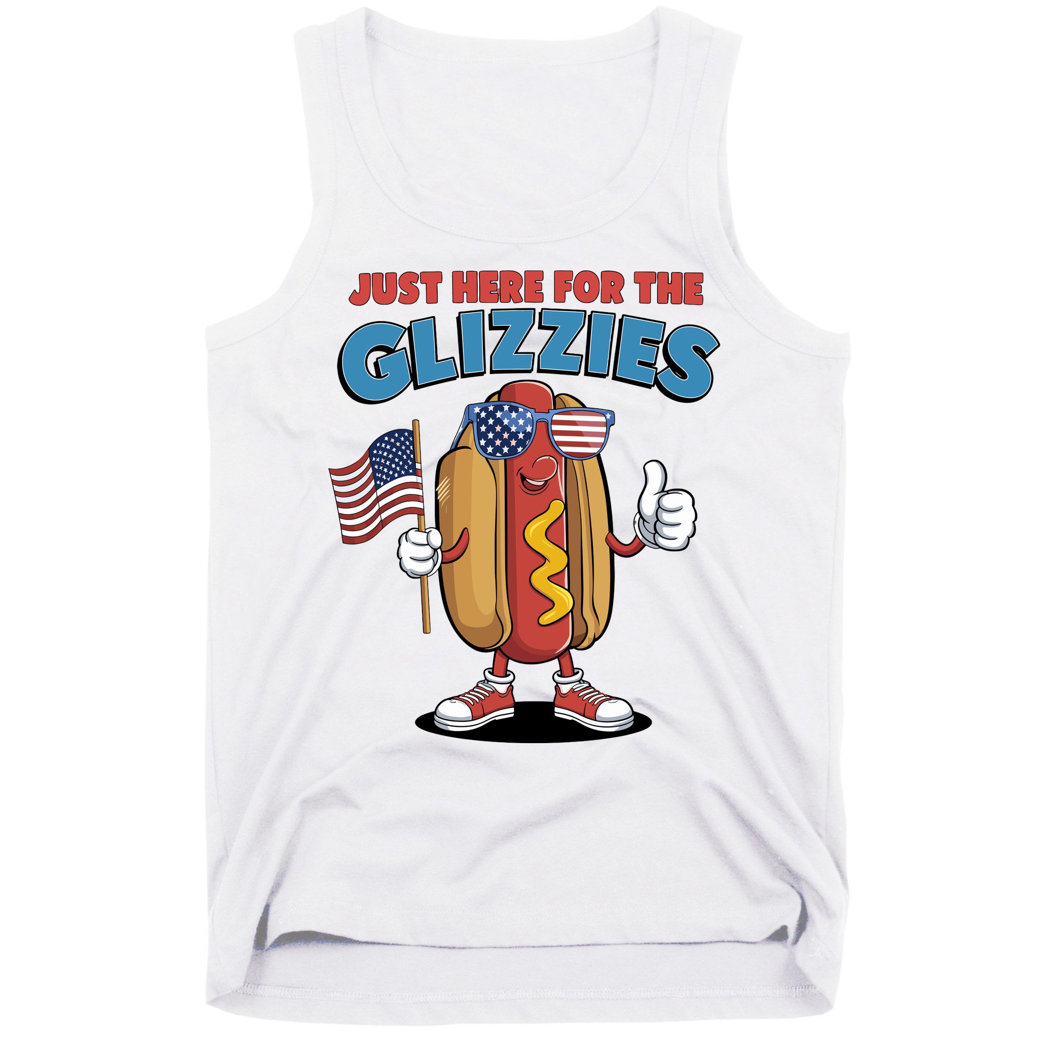 Im Just Here For The Glizzies Funny Fourth Of July Wiener Tank Top