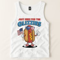 Im Just Here For The Glizzies Funny Fourth Of July Wiener Tank Top