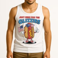 Im Just Here For The Glizzies Funny Fourth Of July Wiener Tank Top