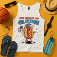Im Just Here For The Glizzies Funny Fourth Of July Wiener Tank Top