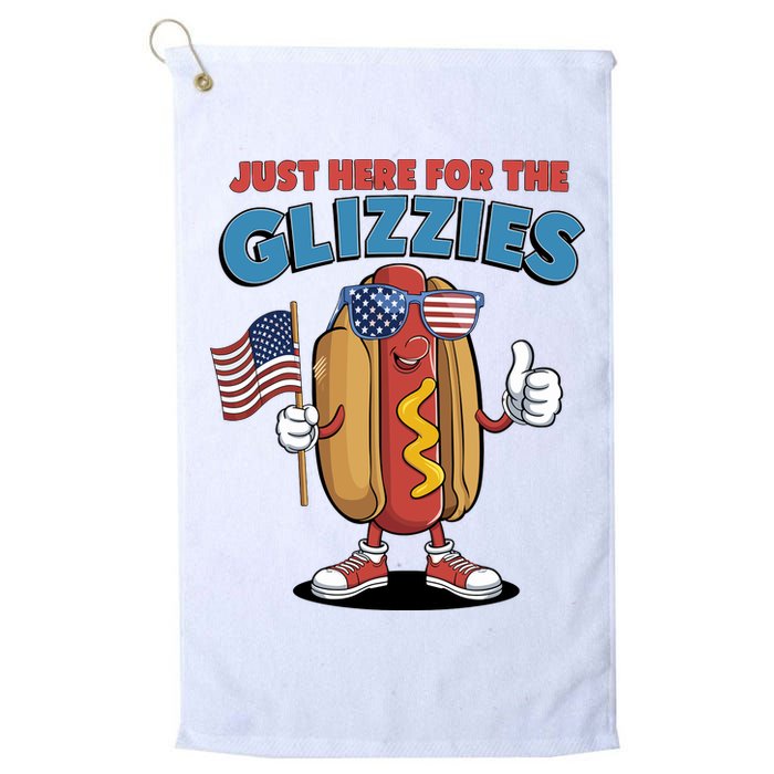 Im Just Here For The Glizzies Funny Fourth Of July Wiener Golf Towel
