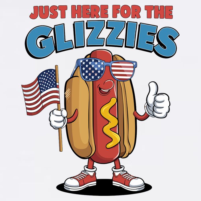 Im Just Here For The Glizzies Funny Fourth Of July Wiener Golf Towel