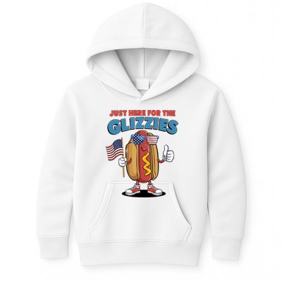 Im Just Here For The Glizzies Funny Fourth Of July Wiener Kids Hoodie