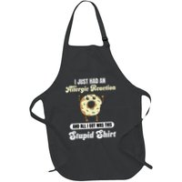 I Just Had An Allergic Reaction Recovery Funny Awareness Full-Length Apron With Pockets