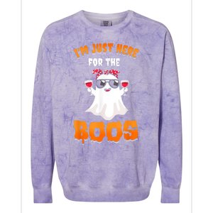 Im Just Here For The Boos Funny Halloween Colorblast Crewneck Sweatshirt