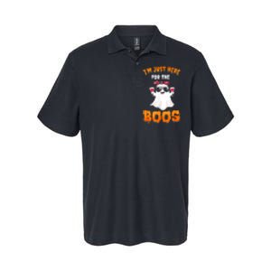 Im Just Here For The Boos Funny Halloween Softstyle Adult Sport Polo