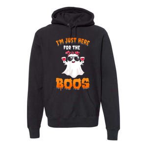 Im Just Here For The Boos Funny Halloween Premium Hoodie