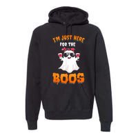 Im Just Here For The Boos Funny Halloween Premium Hoodie