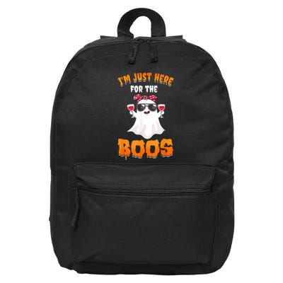 Im Just Here For The Boos Funny Halloween 16 in Basic Backpack